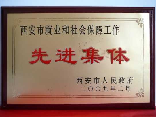 2009年2月，被西安市政府評(píng)為西安市就業(yè)和社會(huì)保障工作先進(jìn)集體